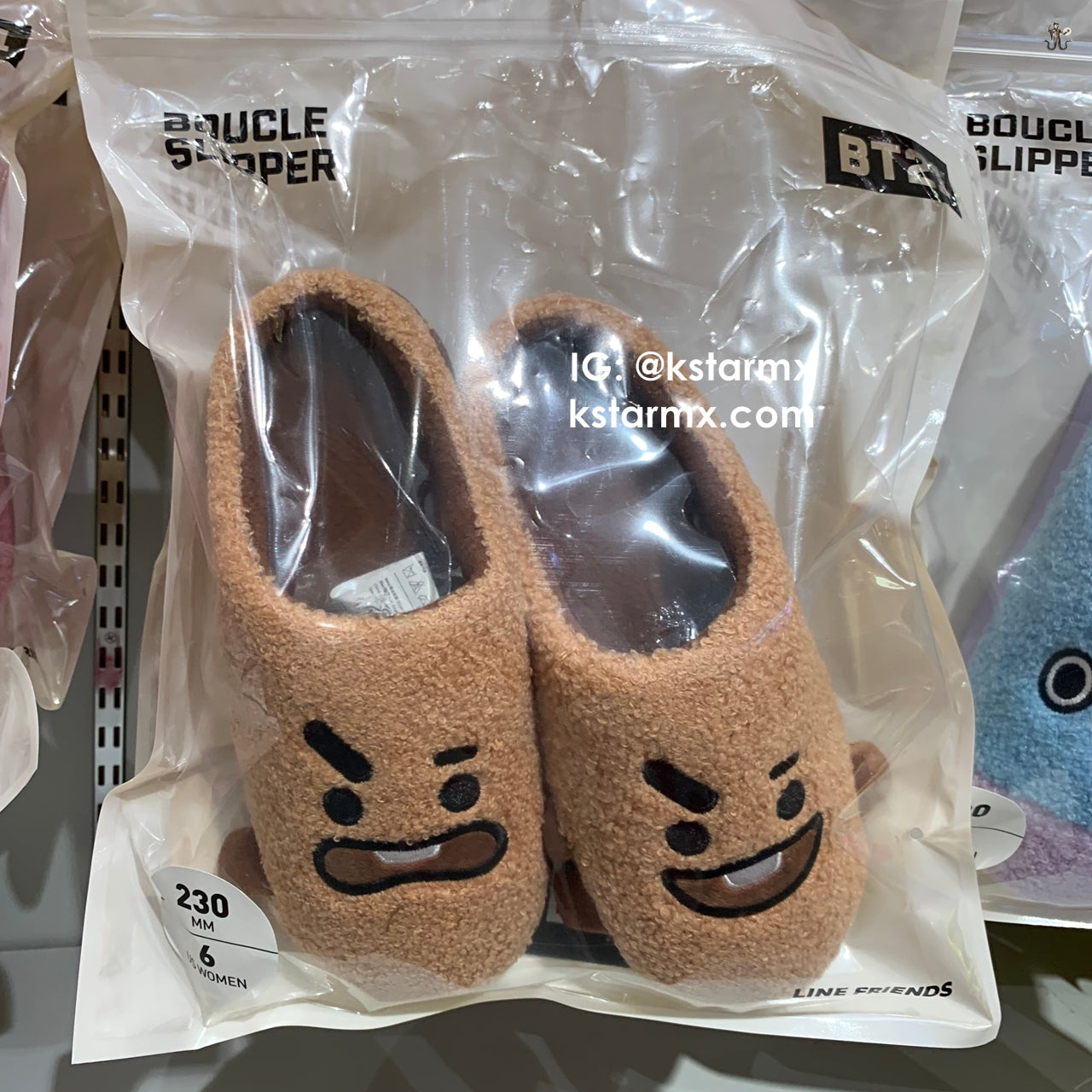[LINE X BT21] Boucle Slippers