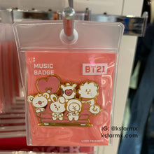 [LINE X BT21] Character Badge Music Ver.