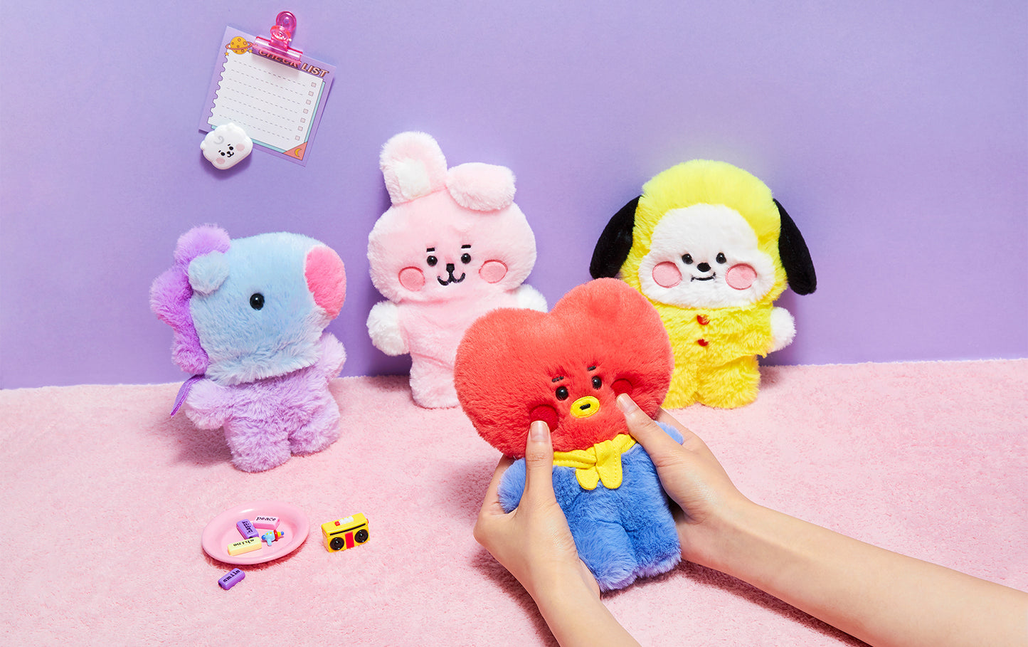[LINE X BT21] Official BABY Flat Fur Series Standing Doll