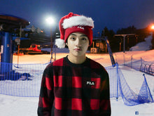 [FILA X BTS] Check Boa Sweatshirt Dark Red