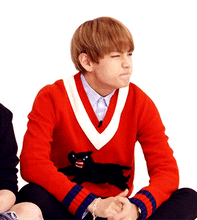 Taehyung's Style Red Sweater