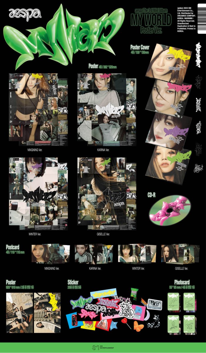 aespa - 3rd Mini Album MY WORLD ( Poster Ver. ) - K-STAR