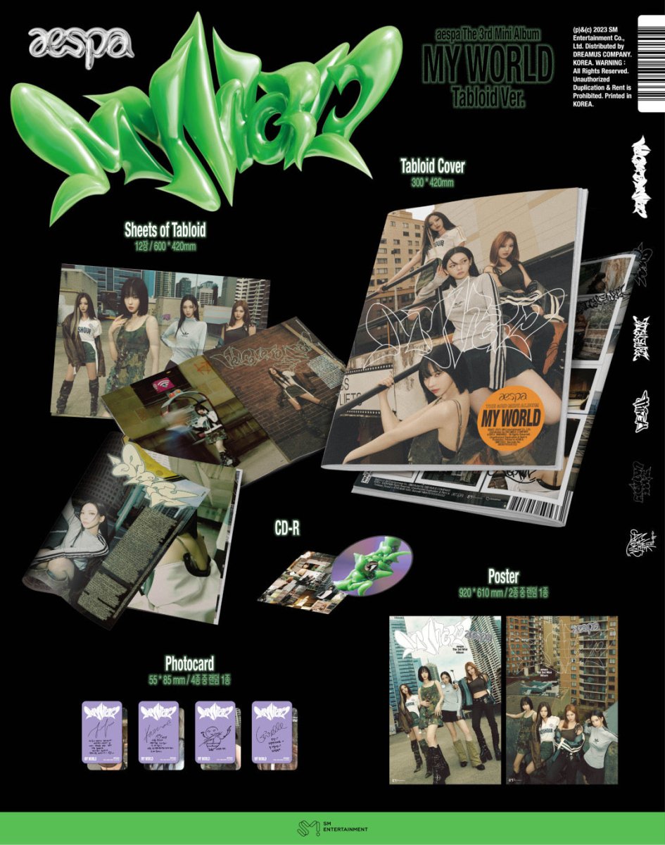 aespa - 3rd Mini Album MY WORLD ( Tabloid Ver. ) - K-STAR
