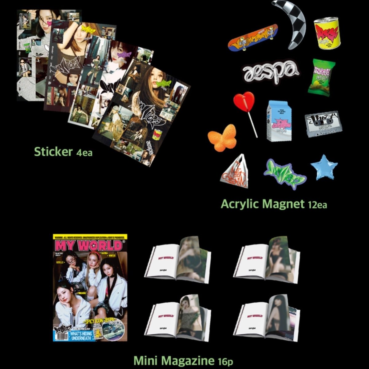 aespa Mini Cabinet Package MY WORLD version Official MD - K-STAR