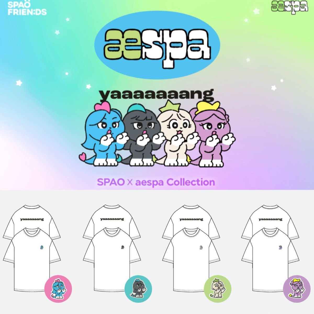 aespa x SPAO Collaboration Official T-Shirt - K-STAR