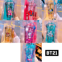 [LINE X BT21] Glitter Tumbler