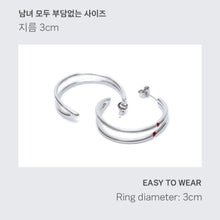 ARTIST MADE COLLECTION - JIMIN RED CARVING EARRING - K-STAR