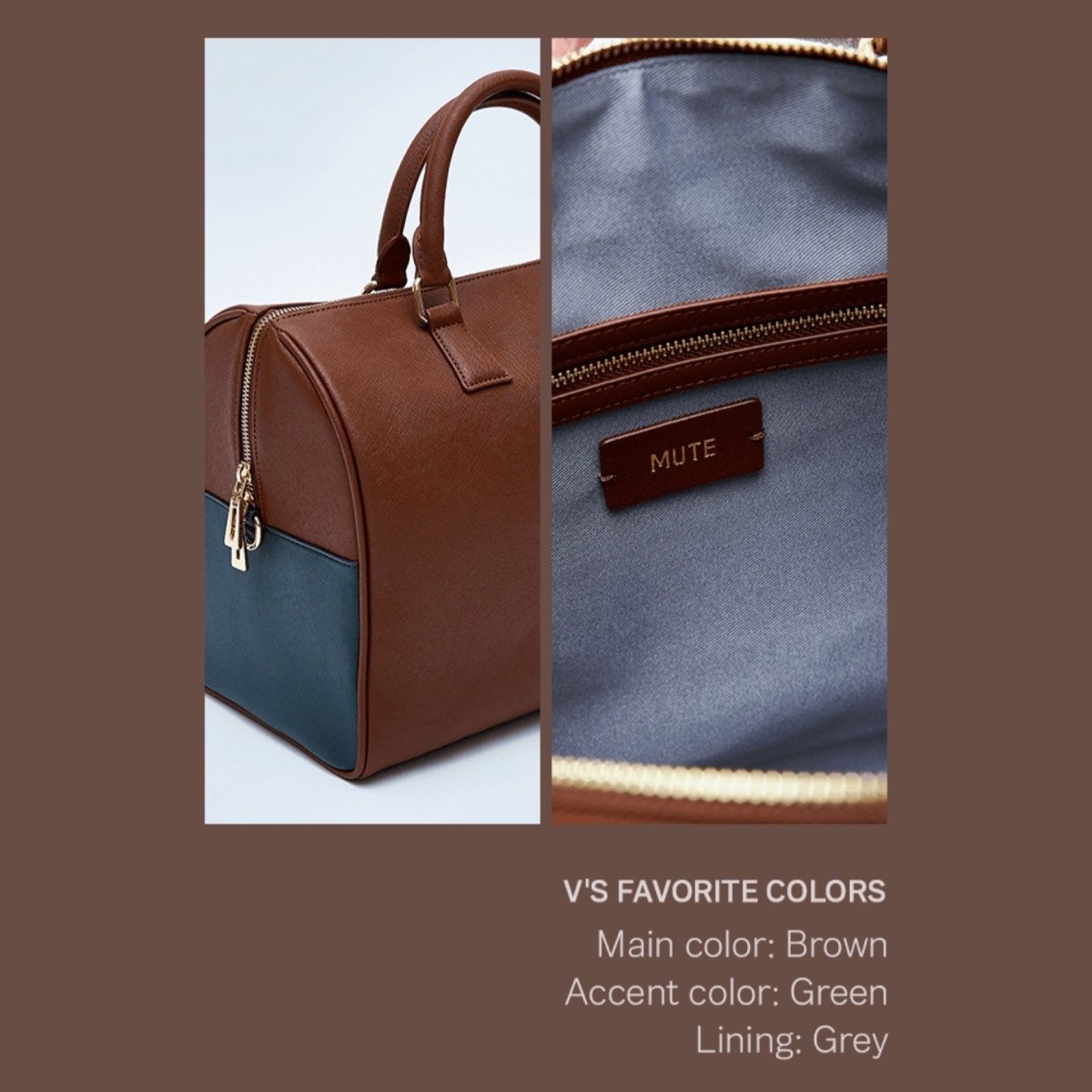 ARTIST MADE COLLECTION - V TAEHYUNG MUTE BOSTON BAG - K-STAR