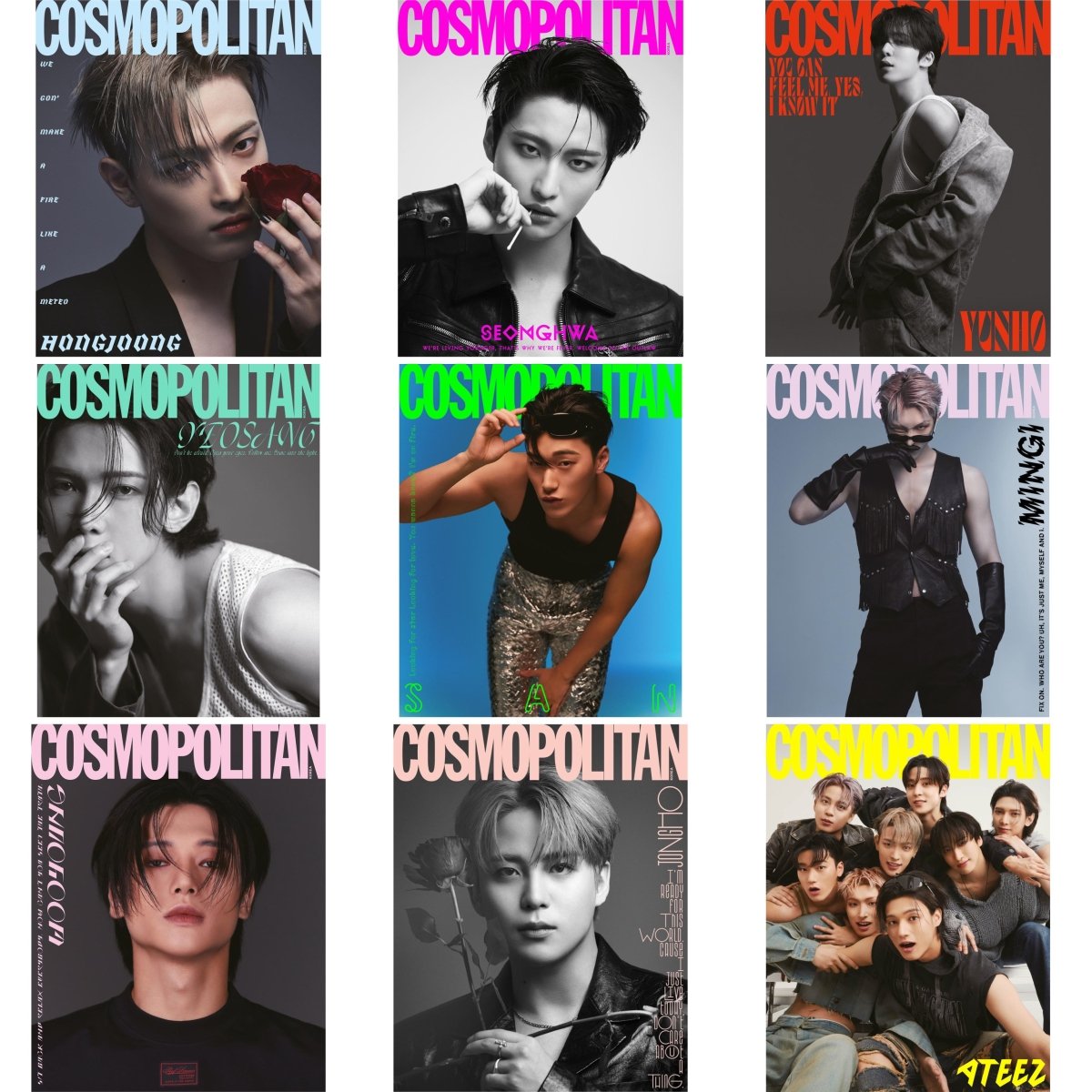 ATEEZ Cosmopolitan KOREA August Issue 2023 - K-STAR