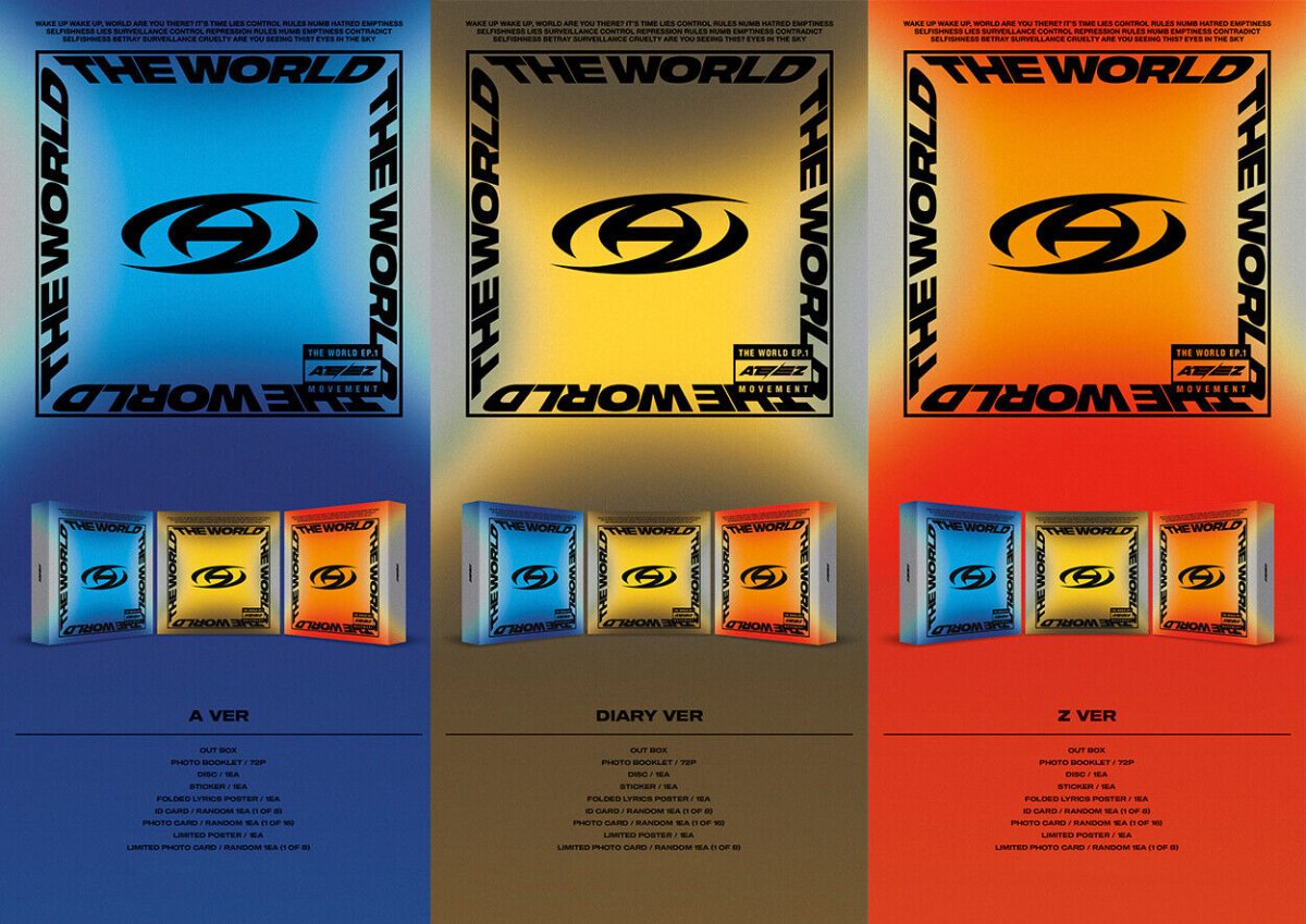 ATEEZ - THE WORLD EP.1 : MOVEMENT (You Can Choose Ver + Free Shipping) - K-STAR