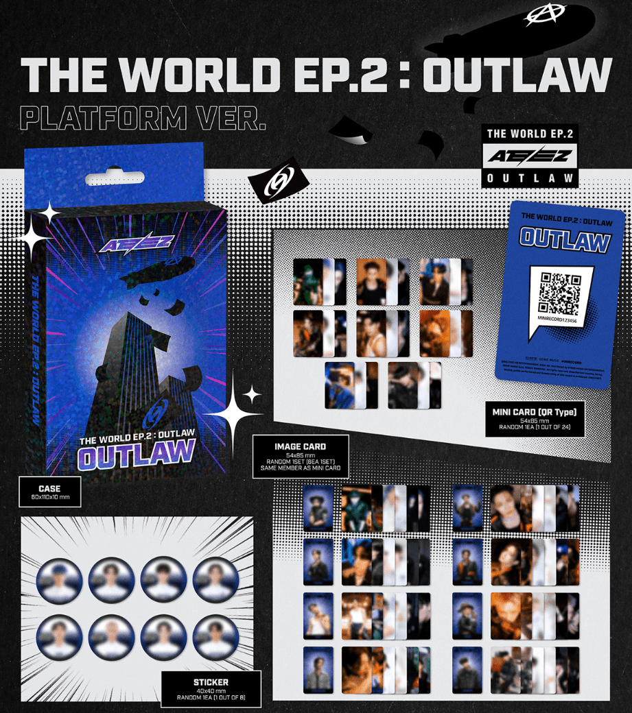 ATEEZ - THE WORLD EP.2 : OUTLAW ( Platform Version / You can choose member ) - K-STAR