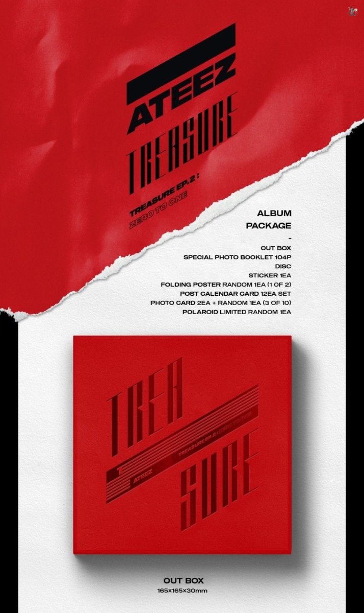 ATEEZ - TREASURE EP.2 : Zero To One (Free Shipping) - K-STAR