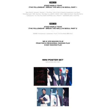 ATEEZ - World Tour THE FELLOWSHIP : BREAK THE WALL in Seoul DVD - K-STAR