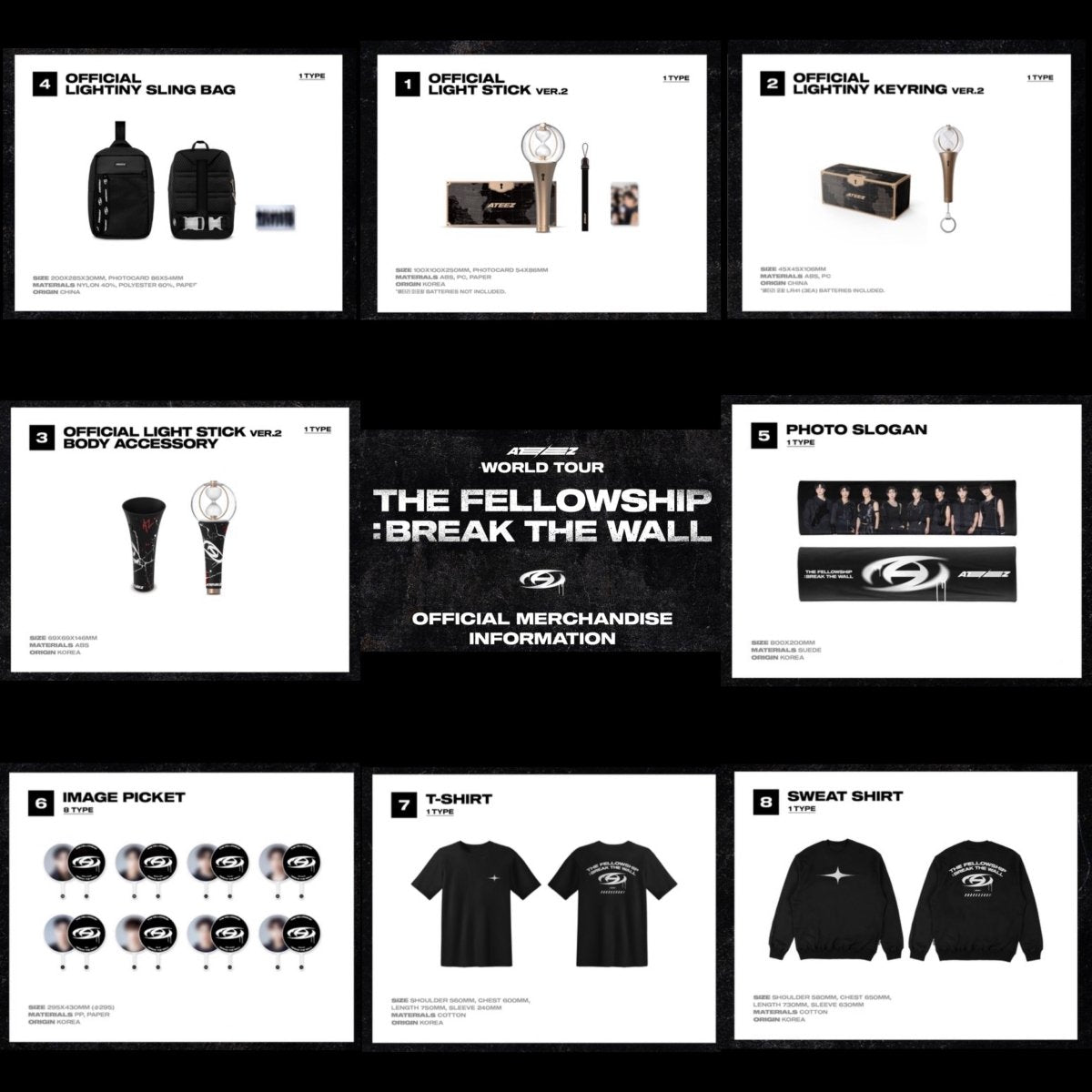 ATEEZ - World Tour The Fellowship: BREAK THE WALL Official Merchandise - K-STAR
