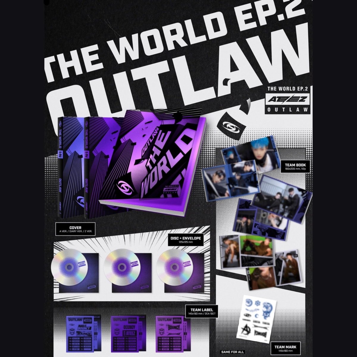 ATEEZ - ZERO : THE WORLD EP.2 OUTLAW (You Can Choose Ver) - K-STAR