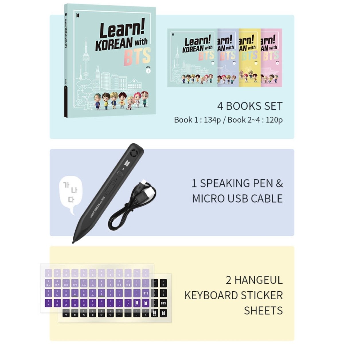 [BIG HIT] Learn! KOREAN with BTS BOOK Package + FREE Express Shipping - K-STAR