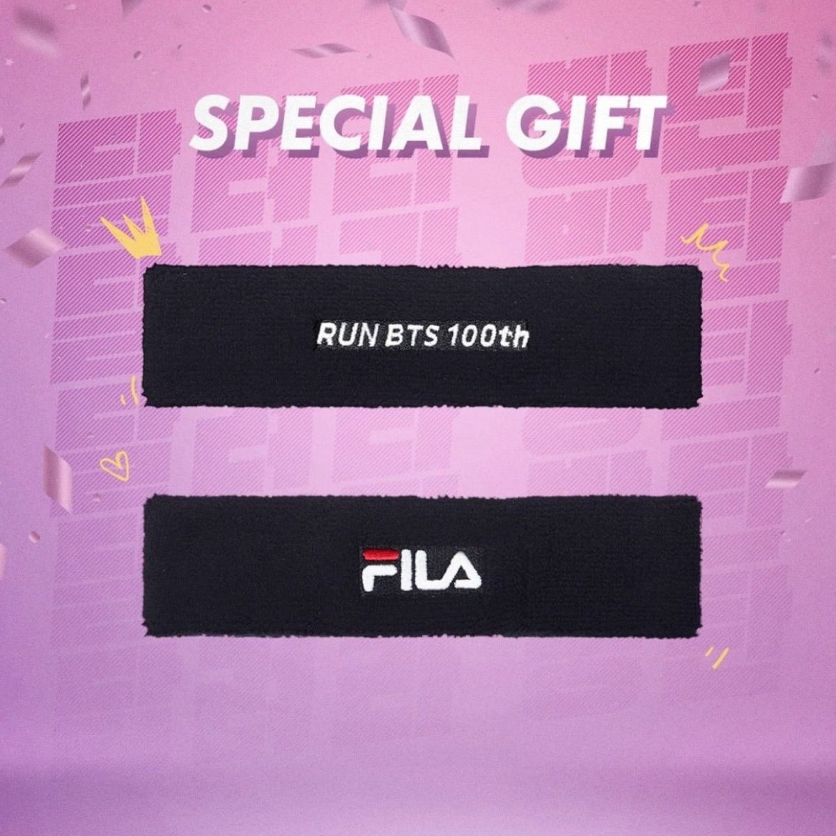 [BIG HIT] OFFICIAL Run BTS 100th FILA Sweatshirt (Free Shipping) - K-STAR