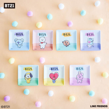 [BT21 JAPAN] BT21 Baby My Little Buddy Glitter Clear Cup + Canister + Plate Set - K-STAR