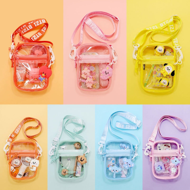 BT21　バッグ　（R112） BT21 BASIC CHECK POUCH – LINE FRIENDS SQUARE