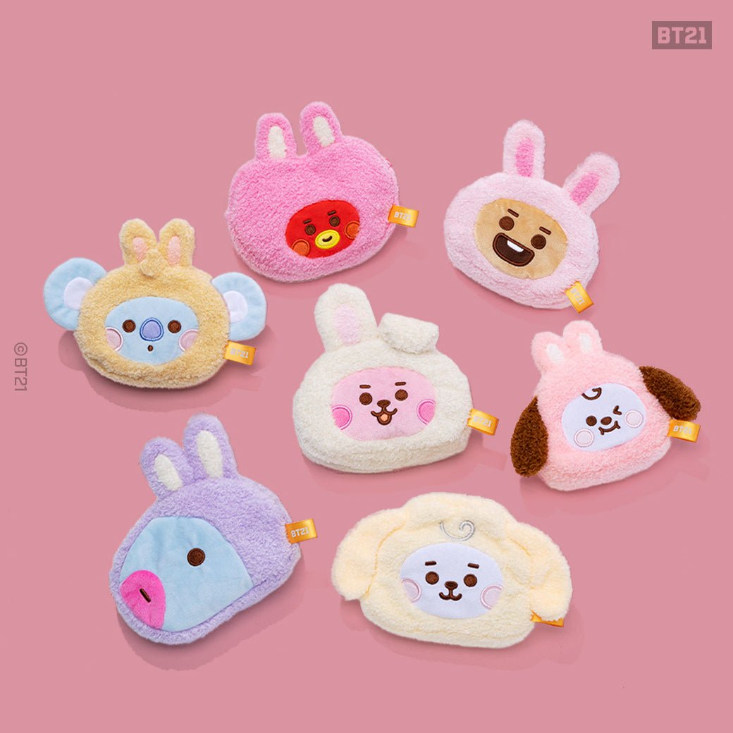 [BT21 JAPAN] BT21 Baby Rabbit Face Pouch - K-STAR