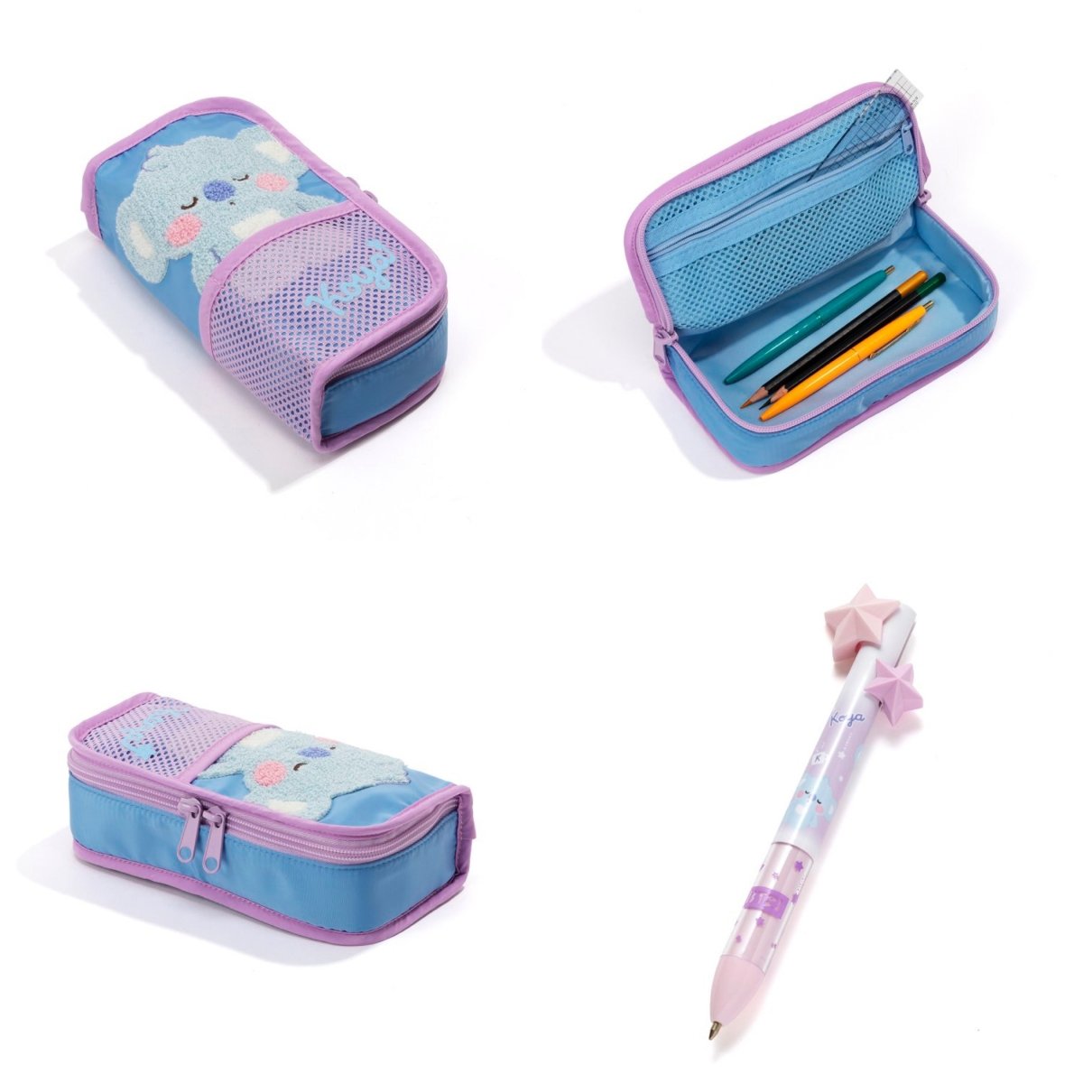 [BT21 JAPAN] BT21 Baby Tatton Baby Pen Case + Star 2 Color Ballpoint Pen - K-STAR