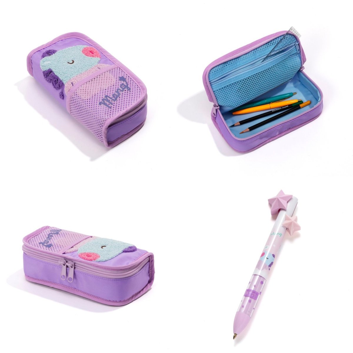 [BT21 JAPAN] BT21 Baby Tatton Baby Pen Case + Star 2 Color Ballpoint Pen - K-STAR