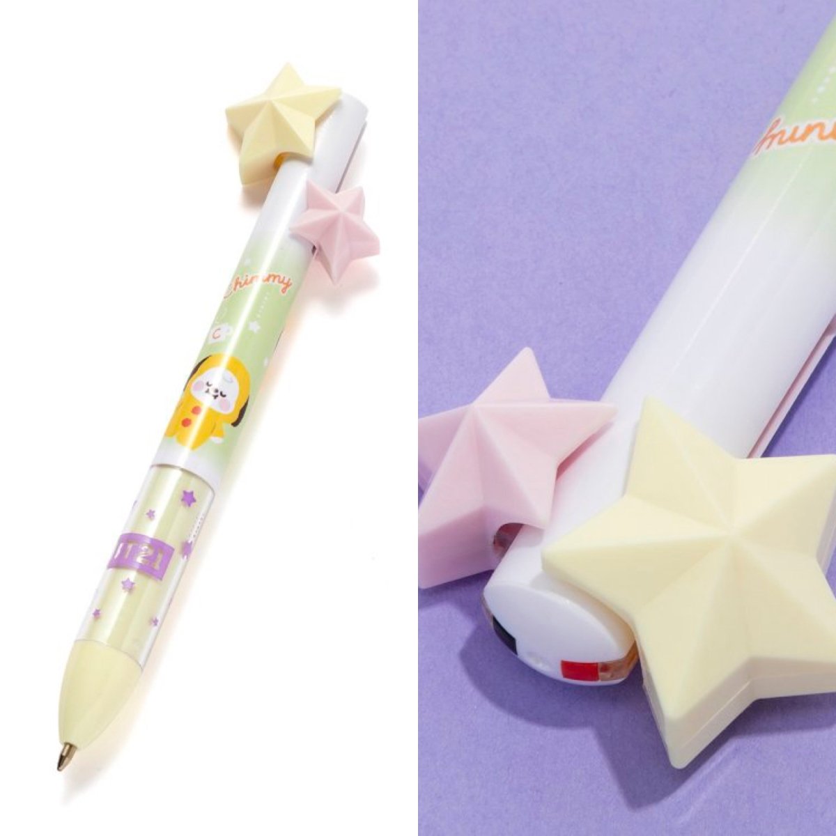[BT21 JAPAN] BT21 Baby Tatton Baby Pen Case + Star 2 Color Ballpoint Pen - K-STAR