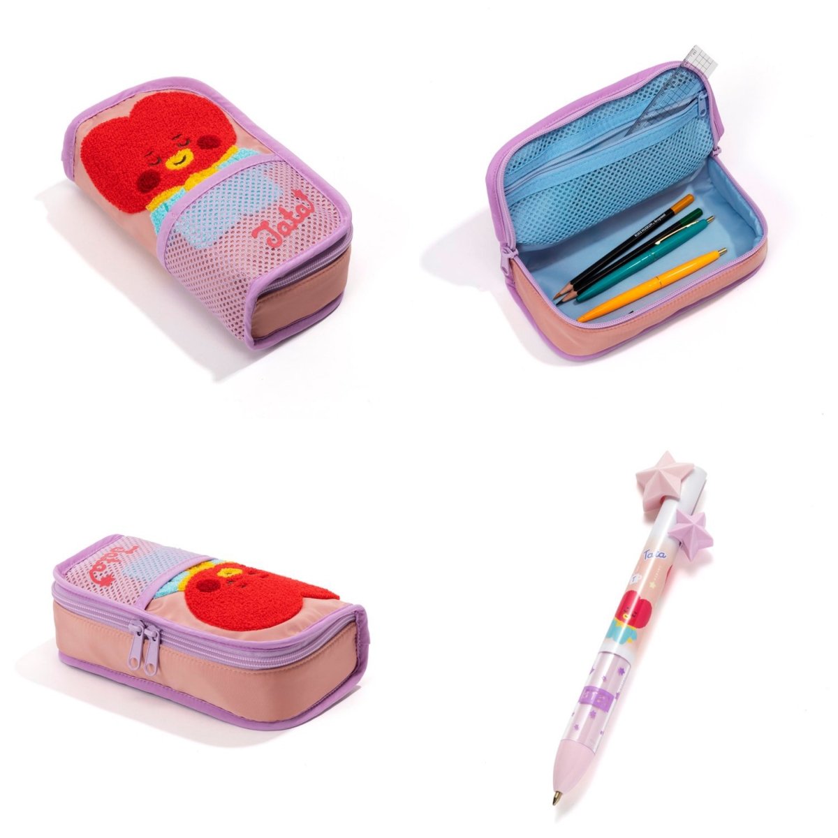 [BT21 JAPAN] BT21 Baby Tatton Baby Pen Case + Star 2 Color Ballpoint Pen - K-STAR