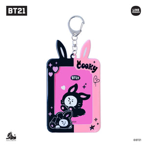 [BT21 JAPAN] BT21 Black Rabbit Photocard Key Holder - K-STAR