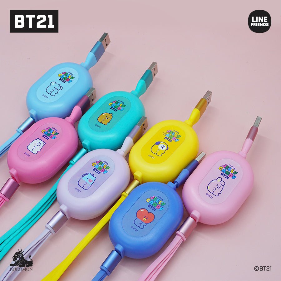 [BT21 JAPAN] BT21 Jelly Candy 3 in 1 Cable - K-STAR