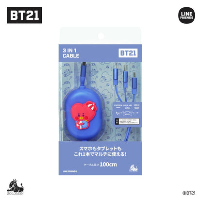 [BT21 JAPAN] BT21 Jelly Candy 3 in 1 Cable - K-STAR