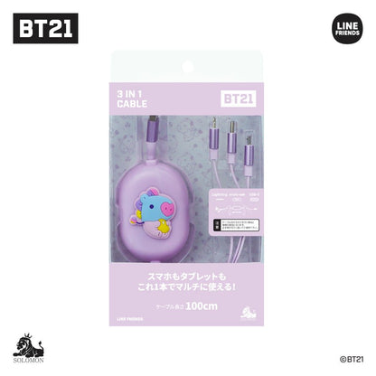 [BT21 JAPAN] BT21 Jelly Candy 3 in 1 Cable - K-STAR