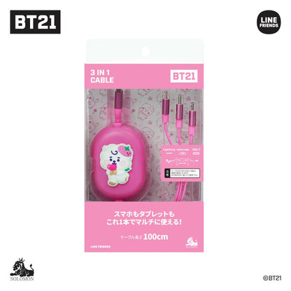 [BT21 JAPAN] BT21 Jelly Candy 3 in 1 Cable - K-STAR