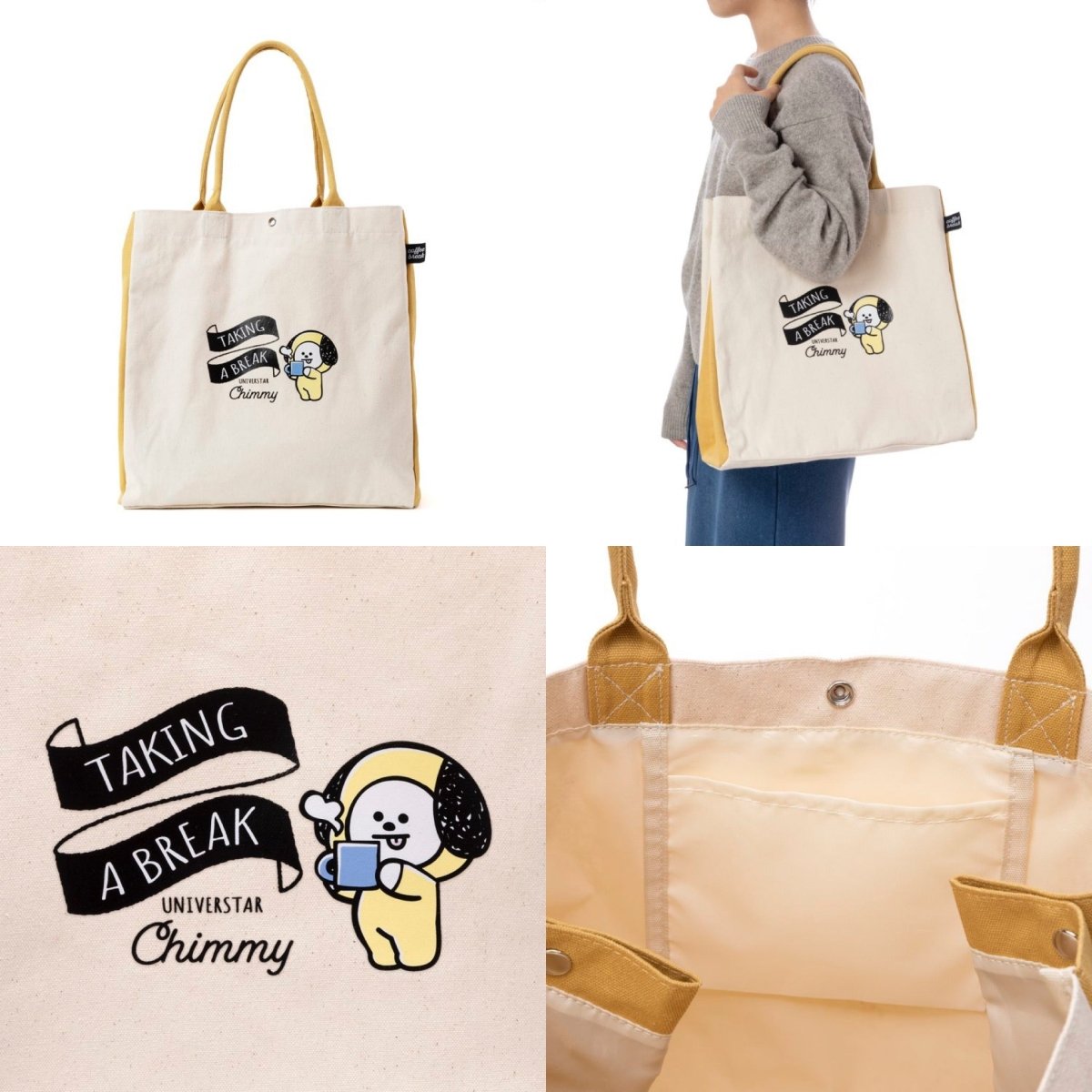 [BT21 JAPAN] BT21 Tote Bag Coffee House Ver. - K-STAR