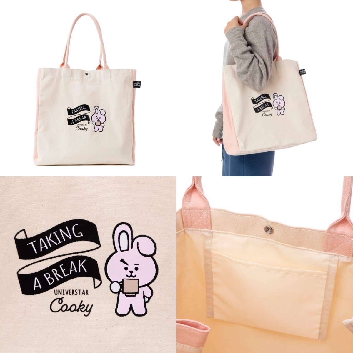 [BT21 JAPAN] BT21 Tote Bag Coffee House Ver. - K-STAR