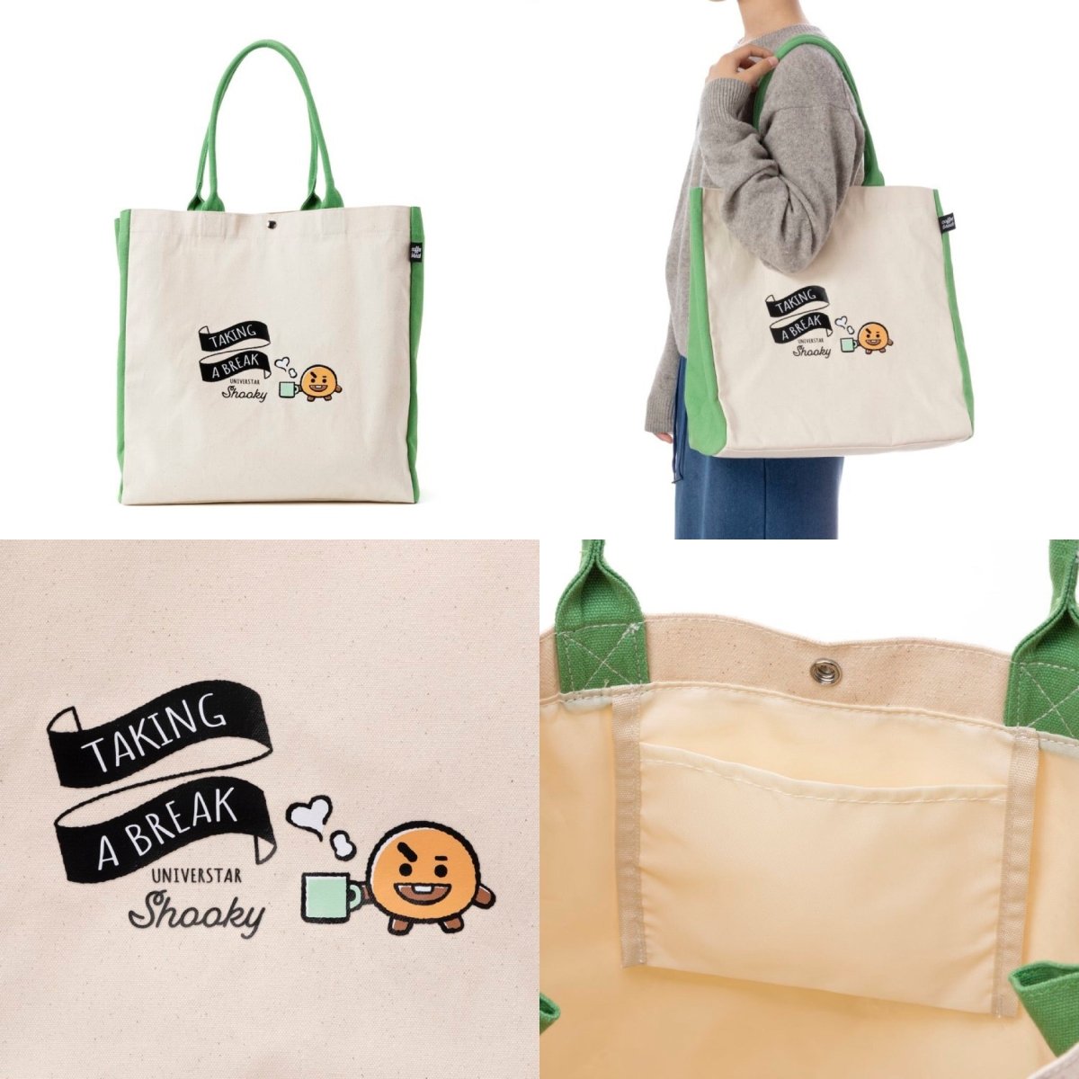 [BT21 JAPAN] BT21 Tote Bag Coffee House Ver. - K-STAR