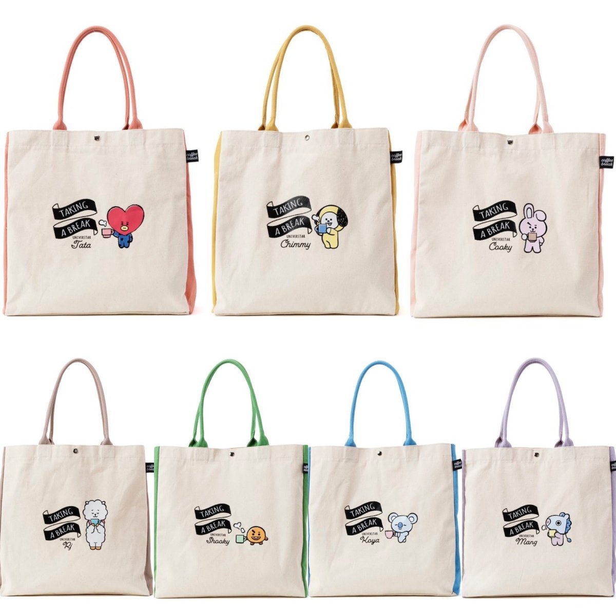 [BT21 JAPAN] BT21 Tote Bag Coffee House Ver. - K-STAR