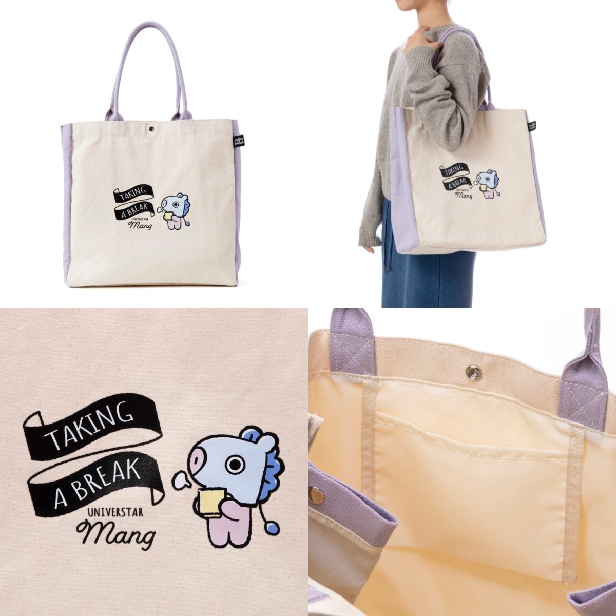 [BT21 JAPAN] BT21 Tote Bag Coffee House Ver. - K-STAR