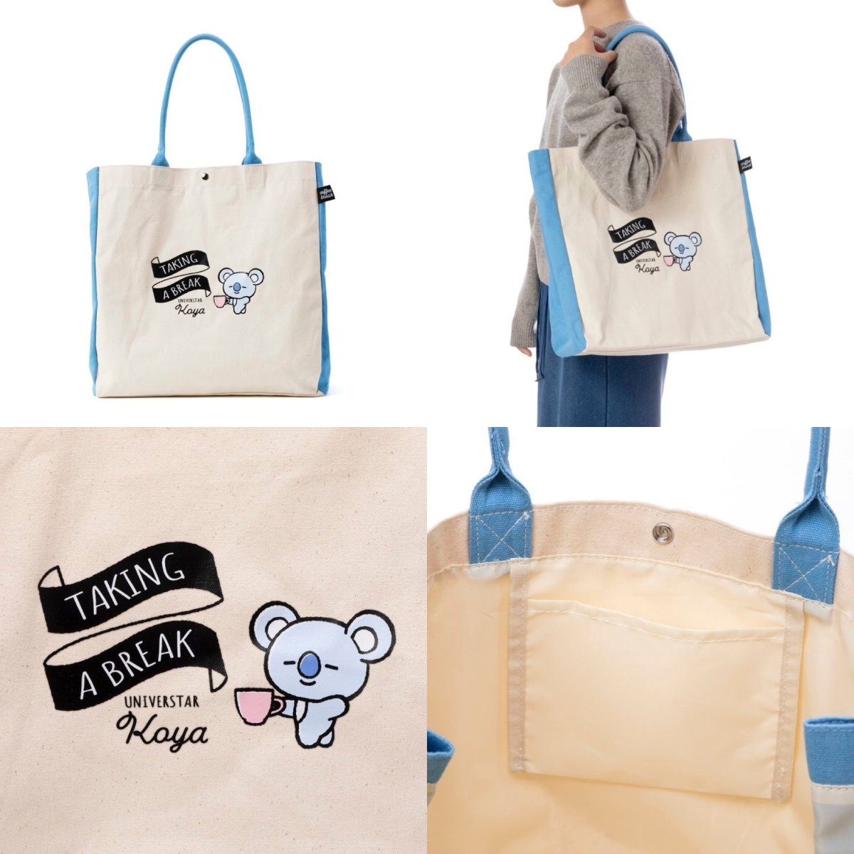 [BT21 JAPAN] BT21 Tote Bag Coffee House Ver. - K-STAR