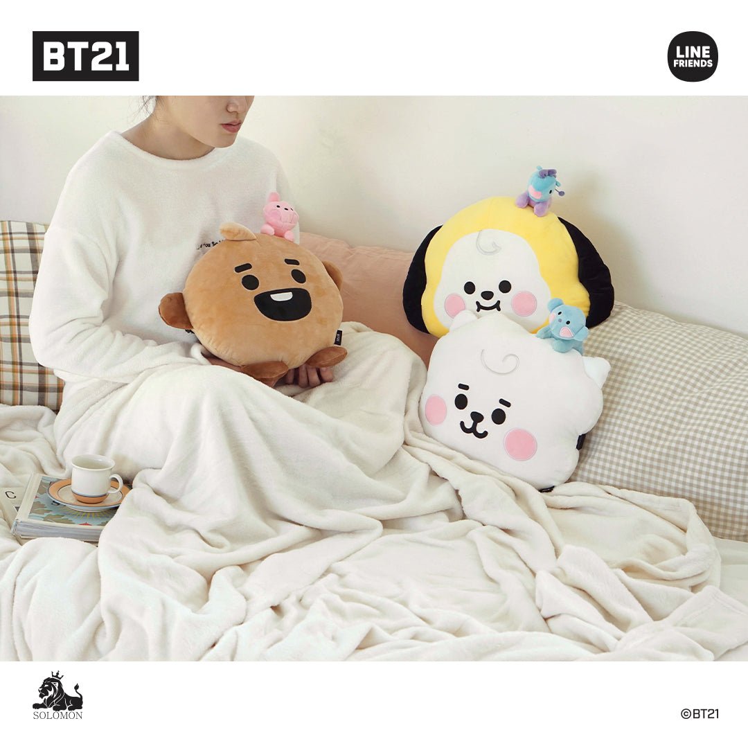 BT21 JAPAN My Little Buddy Face Cushion 40cm - K-STAR