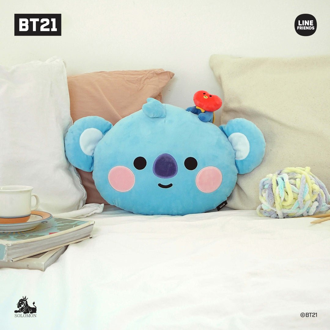 BT21 JAPAN My Little Buddy Face Cushion 40cm - K-STAR