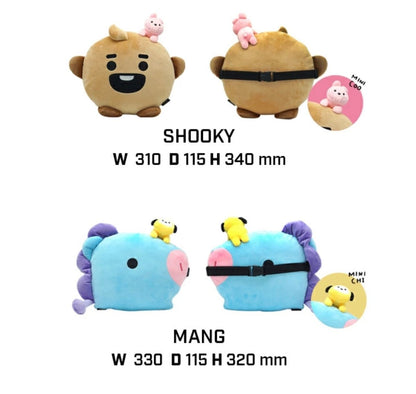 BT21 JAPAN My Little Buddy Face Cushion 40cm - K-STAR