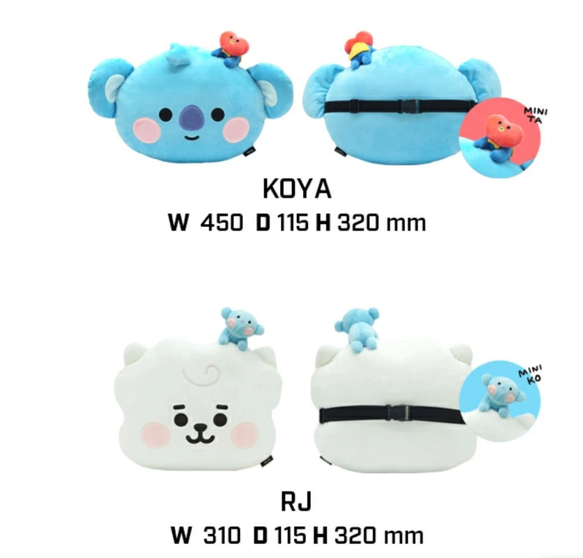 BT21 JAPAN My Little Buddy Face Cushion 40cm - K-STAR