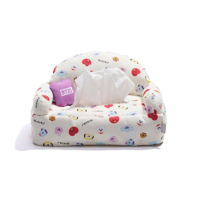 BT21 JAPAN] Official BT21 Baby Tatton Sofa Tissue Box Cover - K-STAR