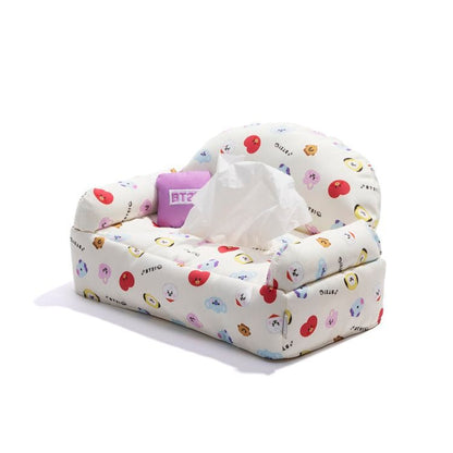 BT21 JAPAN] Official BT21 Baby Tatton Sofa Tissue Box Cover - K-STAR