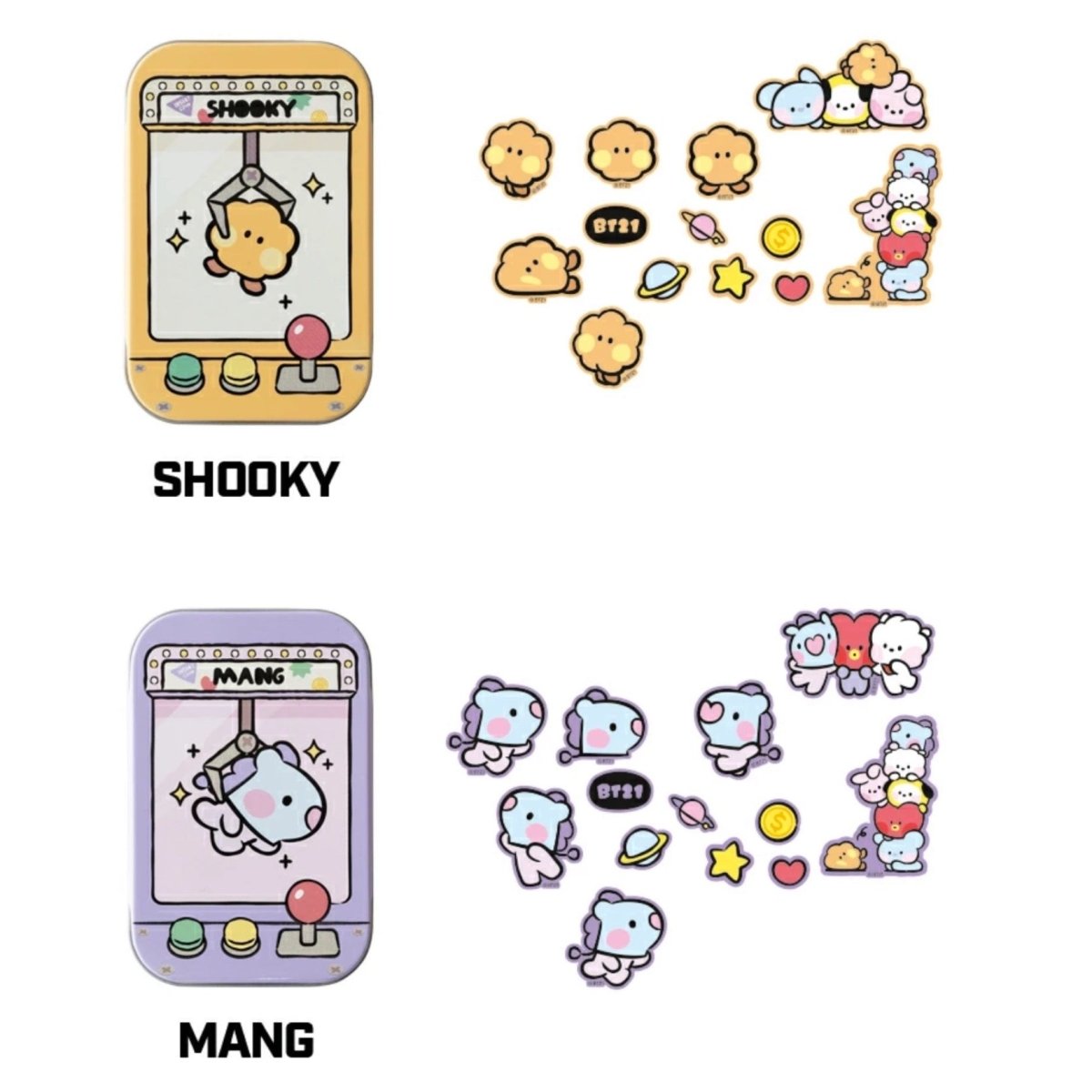 BT21 Japan Official Minini Tin Case + Sticker Set - K-STAR