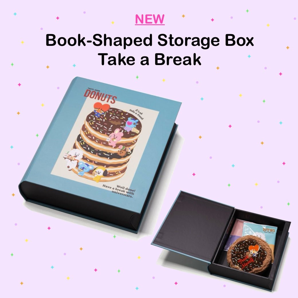 BT21 JAPAN Take a Break Book Shaped Storage Box - K-STAR