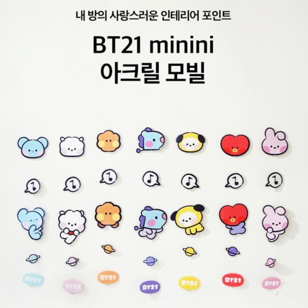 BT21 Minini Acrylic Mobile 5pcs SET - K-STAR