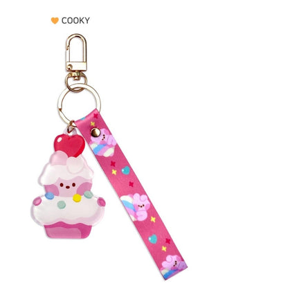 BT21 Minini Official Acrylic Keyring + Strap Sweetie Version - K-STAR