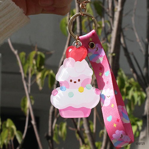 BT21 Minini Official Acrylic Keyring + Strap Sweetie Version - K-STAR
